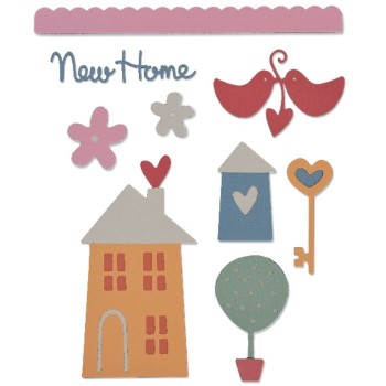 Casa Nuova Fustelle Sizzix Thinlits Die - New Home 661230