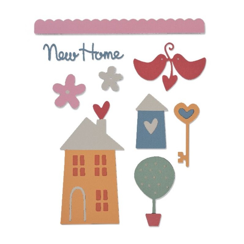 Casa Nuova Fustelle Sizzix Thinlits Die - New Home 661230