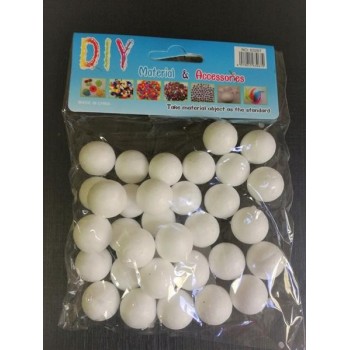 Palline di Polistirolo - Diametro 2cm (confezione 30 pezzi)