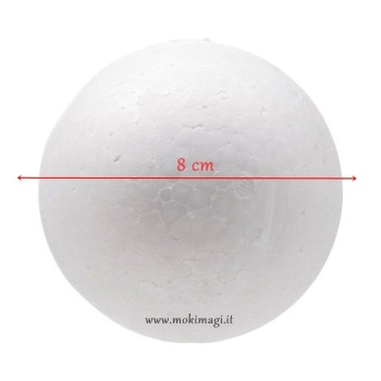 Sfera di Polistirolo - Palla di Polistirolo da Decorare 8cm