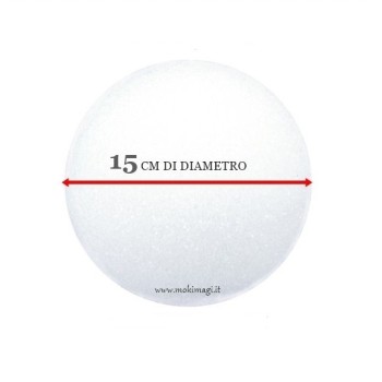 Sfera di Polistirolo 15cm - Palla di Polistirolo da Decorare 15cm