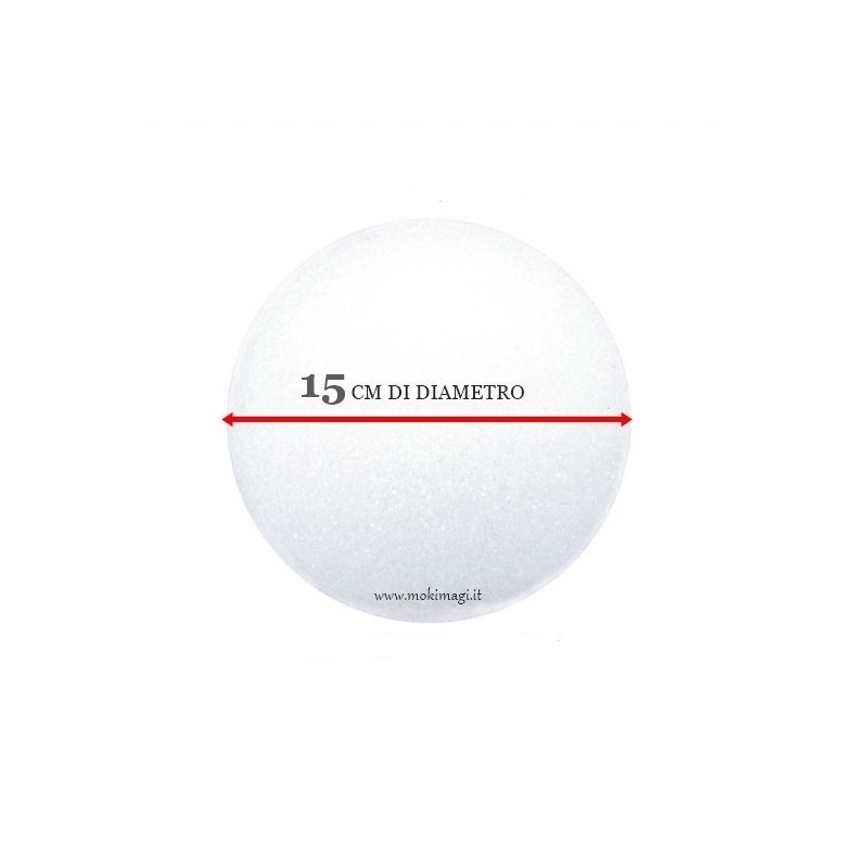 Sfera di Polistirolo 15cm - Palla di Polistirolo da Decorare 15cm