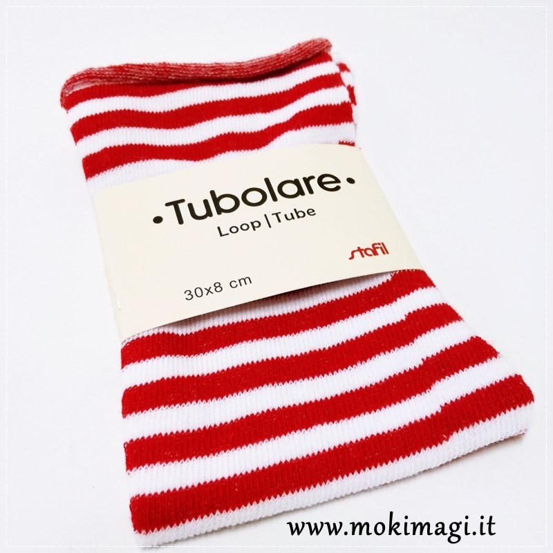 Tubolare Strisce Bianche e Rosse - 30cm x 8cm
