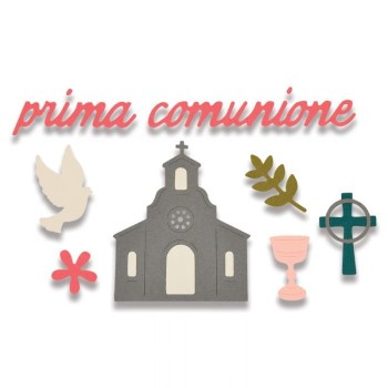 Fustelle Sizzix Thinlits Die Set 9PK - Prima Comunione (First Communion) 662116