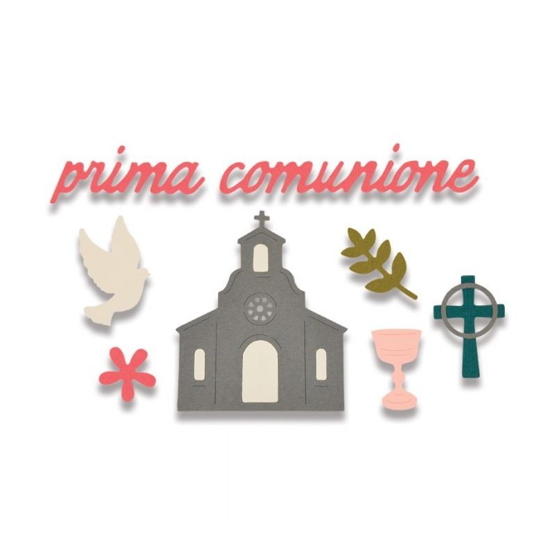 Fustelle Sizzix Thinlits Die Set 9PK - Prima Comunione (First Communion) 662116