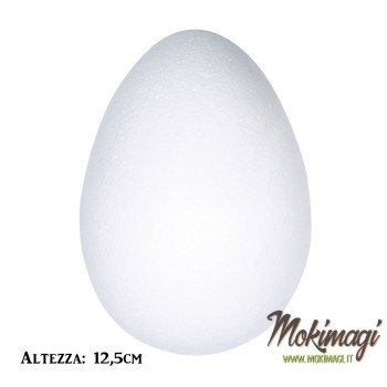 Uovo di Polistirolo da decorare 12,5cm - 8cm