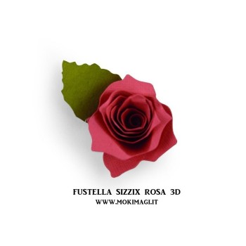 Fustella 661750  - Sizzix Bigz Die - 3-D Rose - Rosa grande 3D