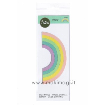 Sizzix Thinlits - Arcobaleno Rainbow - 663024 Fustella Arcobaleno