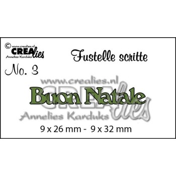 Fustella "Buon Natale" - Crealies - Fustella testo CLFS03