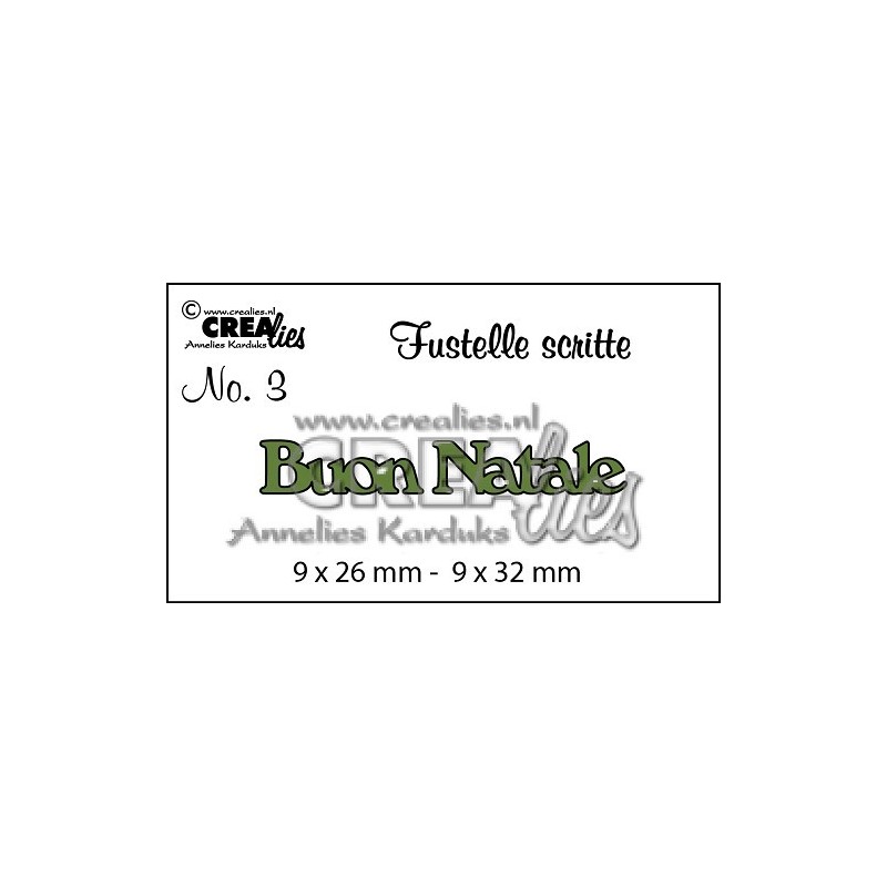 Fustella "Buon Natale" - Crealies - Fustella testo CLFS03