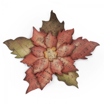 Stella di Natale - Fustella Sizzix Bigz Die - Tattered Poinsettia 658261