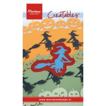 Fustella Metallica Befana - Marianne Design Creatables WITCH ON BROOMSTICK LR0561