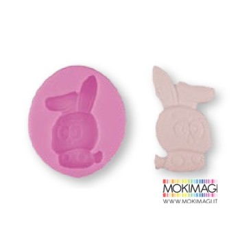 Stampo Coniglio per Gessetti, Polvere di Ceramica, Sapone, ecc...7,6x6,5x1,2cm Stampo coniglio silicone Pasqua