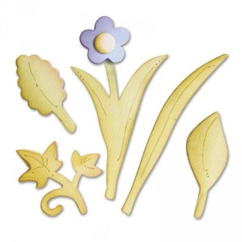 Fustella Sizzix Bigz Die - Leaves, Bouquet 658444 Fustella Fiori Foglie