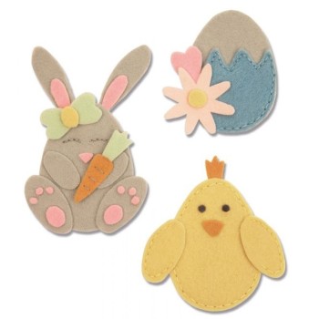 Fustella Coniglio, Pulcino ed Uovo Sizzix Bigz L Die - Bunny, Chick and Egg 663492