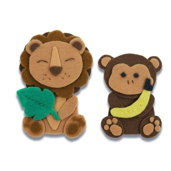 Fustella Leone e Scimmia Sizzix Bigz L Die - Jungle Animals 663493 Fustella Animali della Giungla