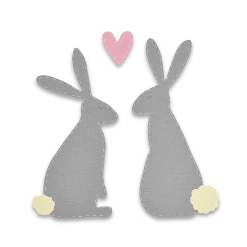 Fustella Conigli - Sizzix Bigz Die - Best Bunnies 663305 Fustella Coniglio