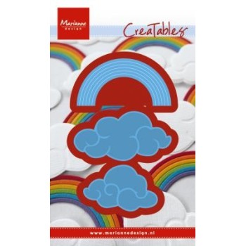 Fustella Arcobaleno e Nuvole Marianne Design Creatables LR0531 RAINBOW & CLOUDS