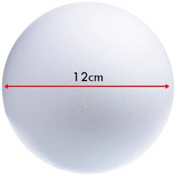Sfera di Polistirolo 12cm - Palla di Polistirolo da Decorare 12cm