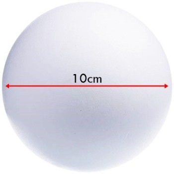 Sfera di Polistirolo 10cm - Palla di Polistirolo da Decorare 10cm