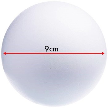 Sfera di Polistirolo 9cm - Palla di Polistirolo da Decorare 9cm