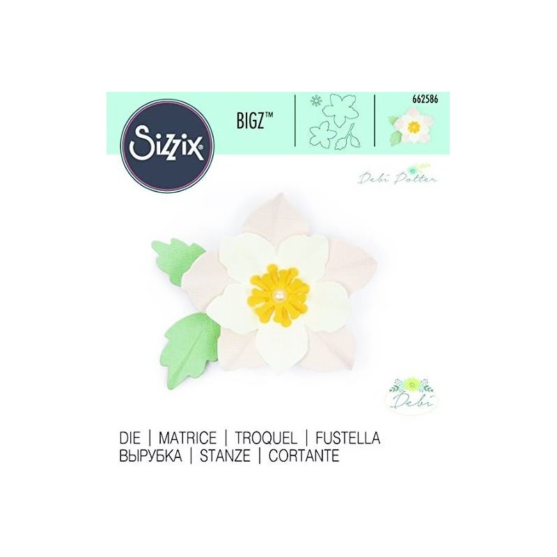 Fustella Rosa D'Inverno Sizzix Bigz Die - Winter Rose 662586