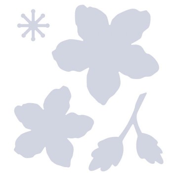 Fustella Rosa D'Inverno Sizzix Bigz Die - Winter Rose 662586