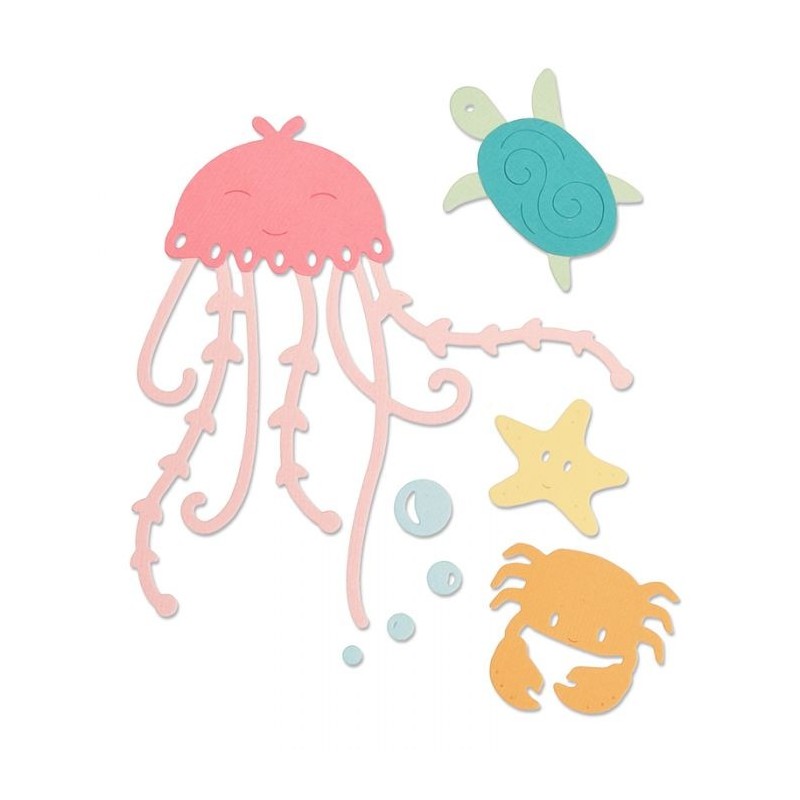 Fustella Animali Marini Thinlits Die Set  - Under the Sea 663363 In Fondo al Mar