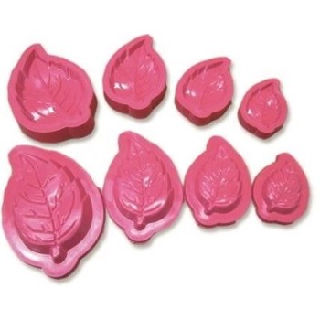 Stampi per Foglie in Gomma Crepla - 4 stampi fommy Foglie