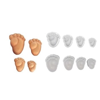 Stampo Piedini Bebè in Gomma Crepla - 4 dimensioni differenti 31085