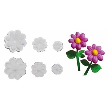 Stampo Margherita in Gomma Crepla - 3 stampi fommy Margherita 31205