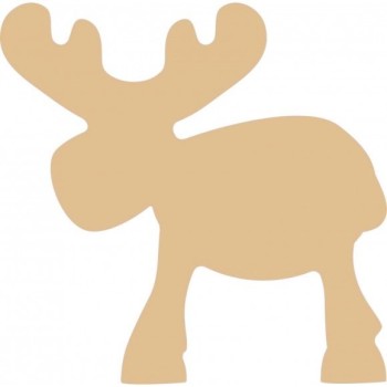 Renna MDF - 14x14 cm Renna Natale
