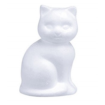 Gatto di Polistirolo - 24cm Gatto Seduto