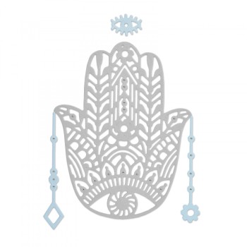 Fustella Sizzix 663367  Thinlits Die Set 4PK - Hand Charm Mano