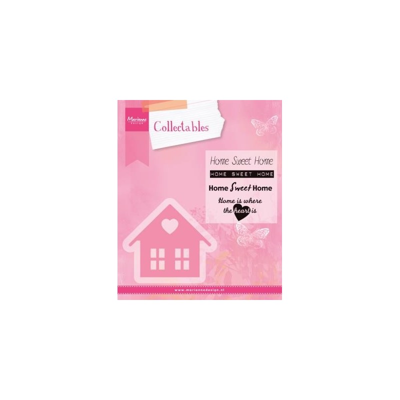 Fustella Casa Dolce Casa + Timbri Marianne Design Collectables HOME SWEET HOME COL1333