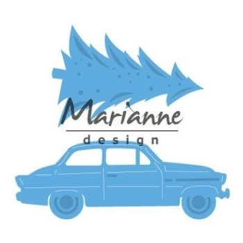 Fustella Albero di Natale e Macchina Marianne Design Creatables DRIVING HOME FOR CHRISTMAS LR0567