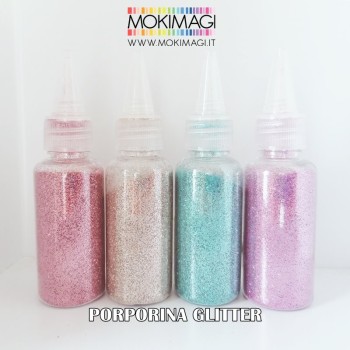 Porporina Glitter a Grana Fine - Flacone 30grammi