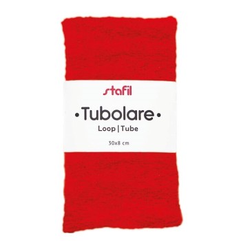 Tubolare Peluche Rosso - 30x8cm