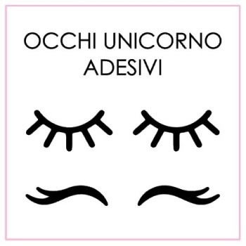 Occhi Unicorno Adesivi da applicare su Sfere Trasparenti, Barattoli, Bottiglie e altro