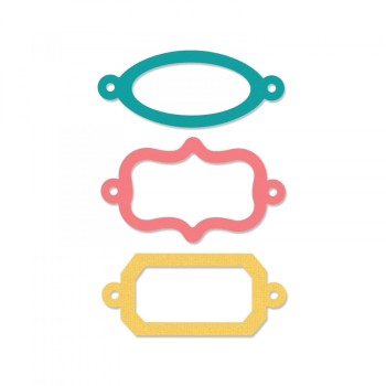 Fustella Targhette Sizzix Bigz Die - Ornamental Bookplates 663479