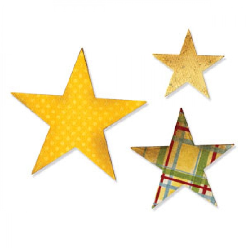 Fustella Stelle Sizzix Bigz Die - Stars 656339 Stella in 3 dimensioni