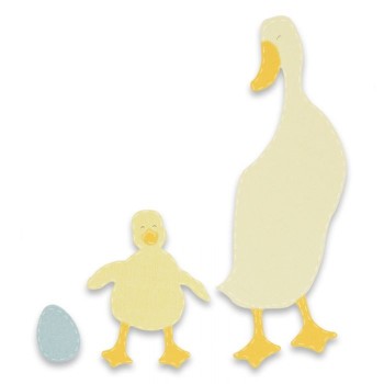 Fustella Papere Sizzix Bigz Die - Duck & Duckling 663306