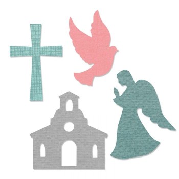 Fustella Chiesa - Sizzix Bigz L Die - Church Set 662122 Fustella Religiosa