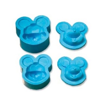 Stampo Faccia di Topolino per Gomma Crepla - 2 stampi fommy in 2 dimensioni