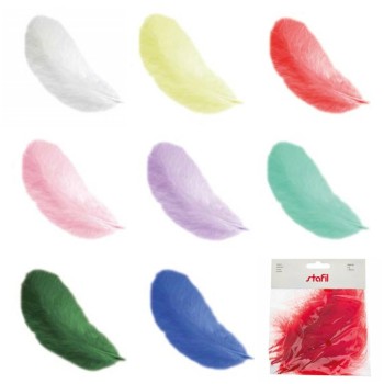 Piume Finte - Vari colori disponibili 12cm x 15 pezzi confezione