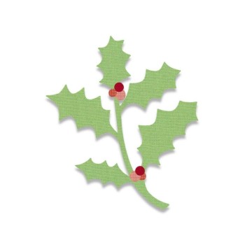 Fustella Agrifoglio - Sizzix Bigz Die - Holly 662412 Natale