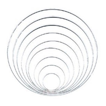 Anello di Metallo Bianco - Cerchi in metallo, varie dimensioni