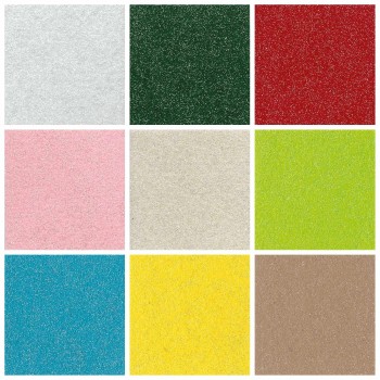 Pannolenci Glitter 1mm - Foglio 30x40cm Vari Colori