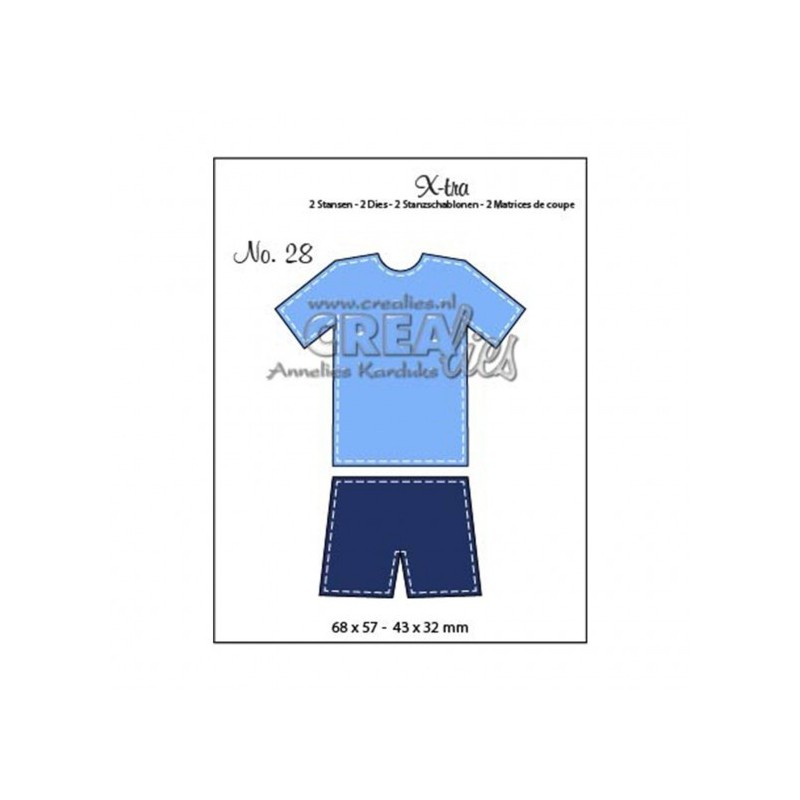 Fustelle Calcio Crealies Soccer Fustella Maglia e Pantaloncini -  Sport - Fustella Metallica CLXTRA28
