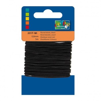 Elastico Nero Tondo - 0,8mmx5metri